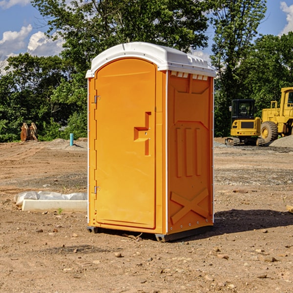 can i customize the exterior of the porta potties with my event logo or branding in Gilbert Creek